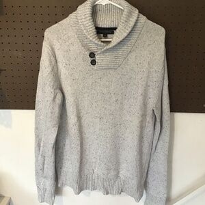 Banana Republic Men’s Shawl Collar Button Sweater Gray Size M